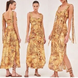 Alexis Yellow Backless Dress